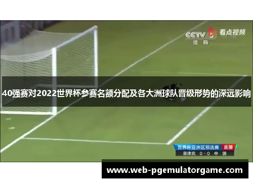 40强赛对2022世界杯参赛名额分配及各大洲球队晋级形势的深远影响